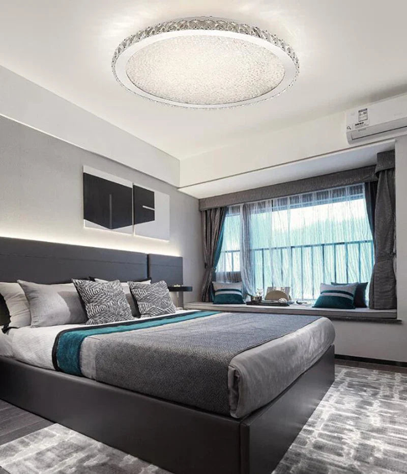 Crystal Ceiling Light with LED Bulbs for Home Living Room Bedroom