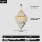 Elegant Crystal Chandelier: Modern European Lighting for Living, Dining & Bedroom
