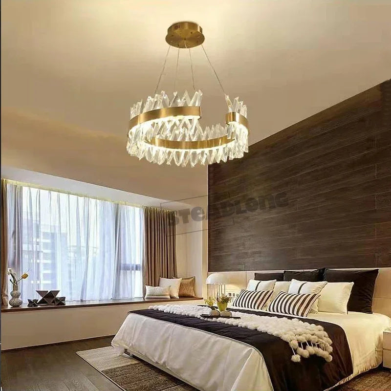 Luxury Crystal LED Pendant Lights by - Elegant Home Lighting Chandelier Fixture