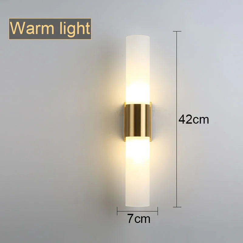 Acrylic Cylinder Wall Lamp for Bedroom, Living Room, Study - LED Lighting