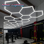 Hexagon LED Garage Light: Customized Car Detailing Ceiling Light for Showroom & Workshop