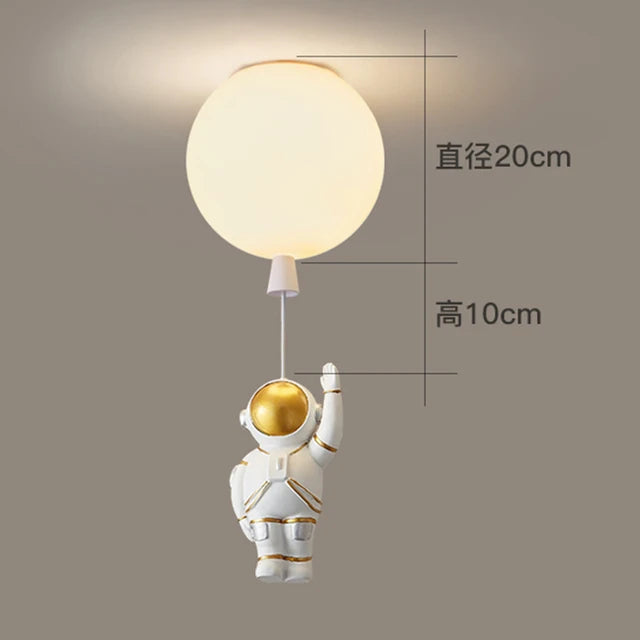 Astronaut Space Ball Ceiling Lamp for Kids Room or Corridor