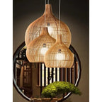 Rattan Weave Chandelier | Handmade Nordic Pastoral Style LED Decor Light