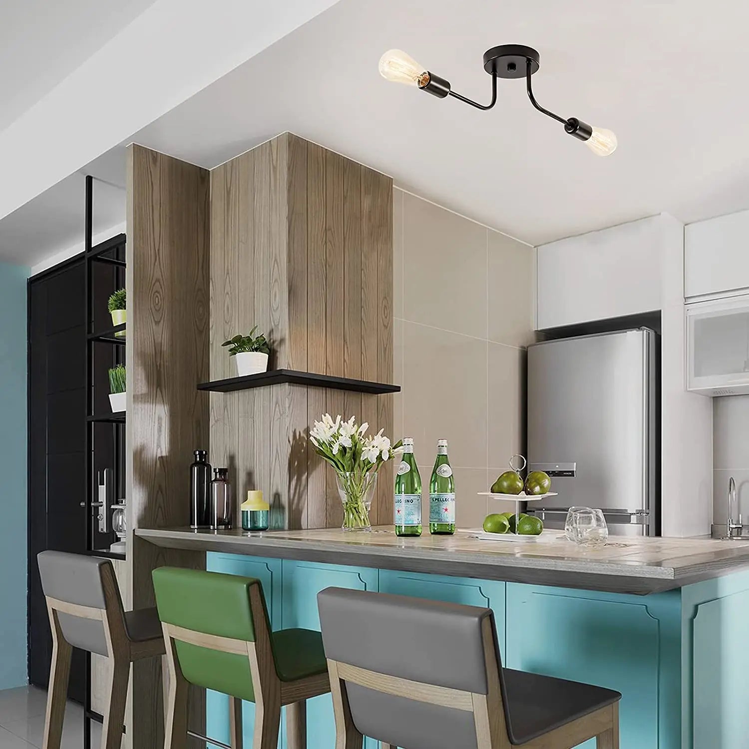 Sputnik Ceiling Lamp Chandelier Vintage Industrial Light Fixture Kitchen Island Luminaire