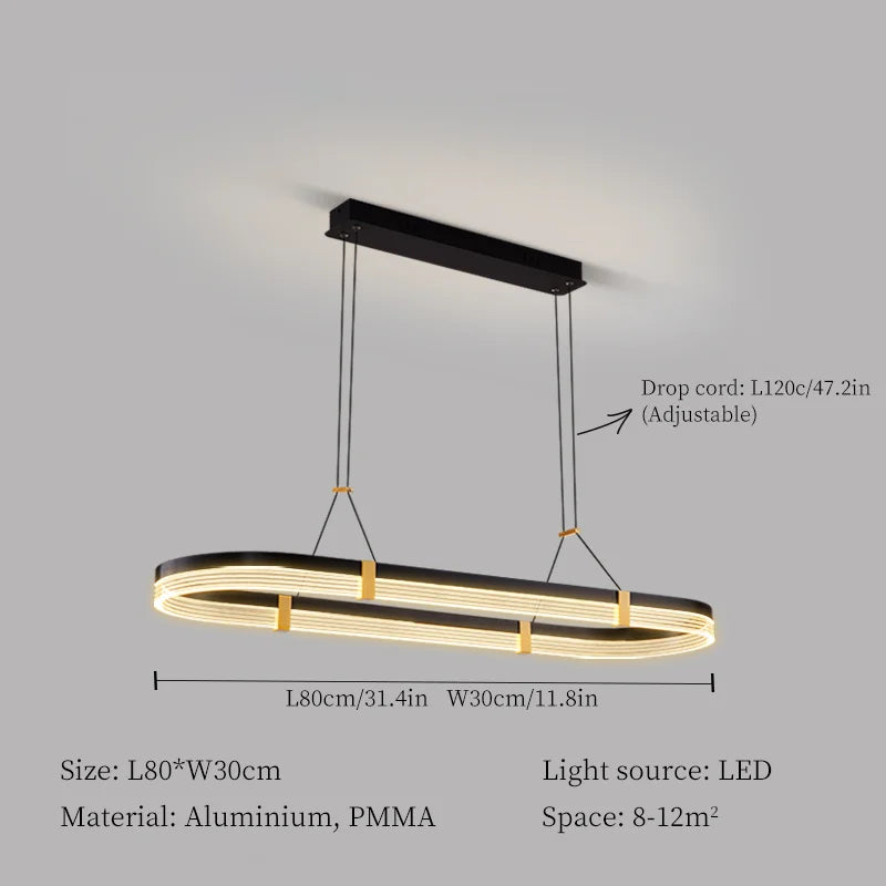 LED Ceiling Pendant Lights Modern Minimalist Chandelier for Living Room Dining Table Decor