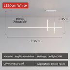 Minimalist LED Pendant Lamps: Dimmable Creative Design for Dining Room, Bar Chandelier