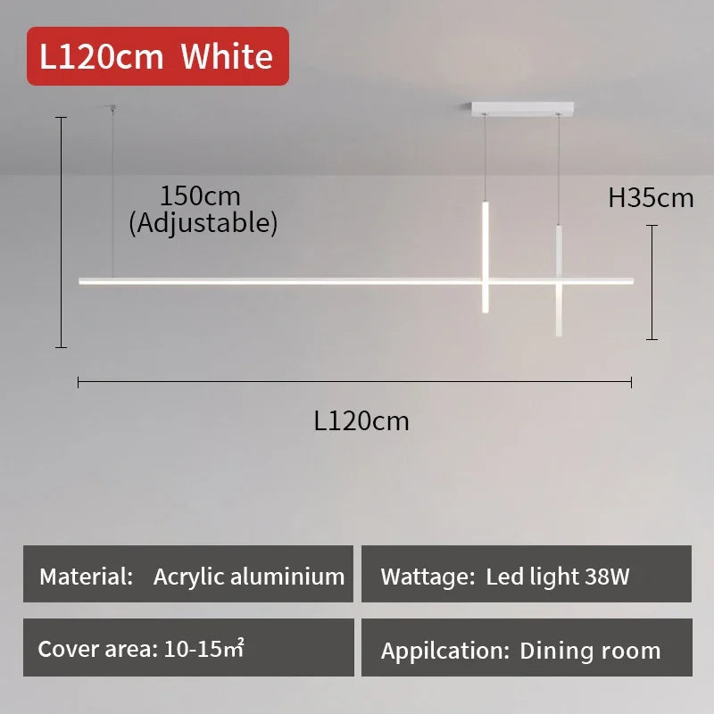 Minimalist LED Pendant Lamps: Dimmable Creative Design for Dining Room, Bar Chandelier