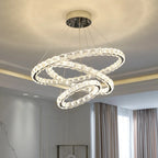 Crystal Chandelier: Modern Net Red Circle Light for Living Room, Bedroom, Restaurant