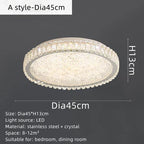 Modern Round LED Crystal Ceiling Light for Home Decor Lighting