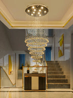 Starry Crystal Stair Pendant Chandelier - Elegant Wedding Decor rendezvous