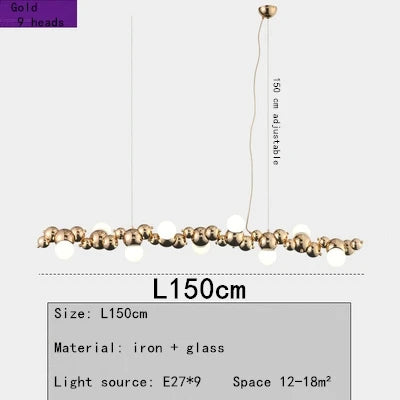 LED Caterpillar Chandelier: Stylish Long Pendant Lamp for Living Room, Restaurant, Hotel