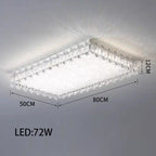 Crystal LED Ceiling Chandelier: Modern Dimmable Lighting Fixture for Stylish Home Decor