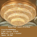 Crystal LED Chandelier: Light Luxury Ceiling Lamps for Living Room, Bedroom, Kitchen, Hotel