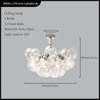 Glass Balls Ceiling Pendant Lights Minimalist Living Room Chandelier Shop Bar Decor