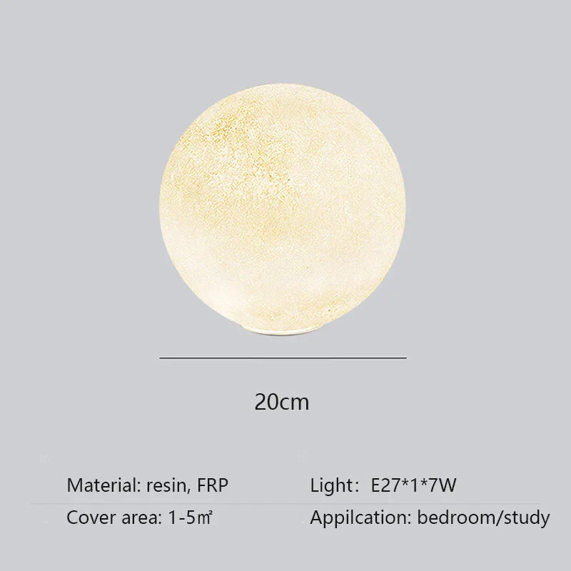Nordic Moon Round LED Chandelier: Modern Living Room Dining Pendant Light for Bedroom Atmosphere
