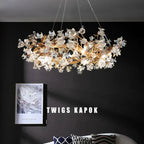 Crystal Branch Ceiling Chandelier | Indoor Dining Living Room Light Fixture