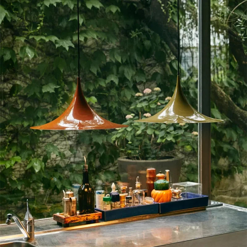 Seim Pendant Lamp: Danish Single Head Minimalist Chandelier for Colorful Dining Room Decor