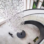 Crystal Chandelier: Modern Staircase & Lobby LED Lighting for Luxury Décor
