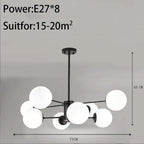 Nordic Magic Beans Chandelier for Living Room Bedroom Dining Study by Afralia™