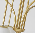 Milky Glass Ball Pendant Chandelier for Dining Living Bar Kitchen LED Lights