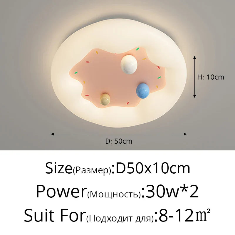 Kids Room Chandelier Remote Dimable Ceiling Lights