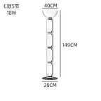 Noctambule Glass Floor Lamp: Italian Design, Bright Stand Lighting for Living Room