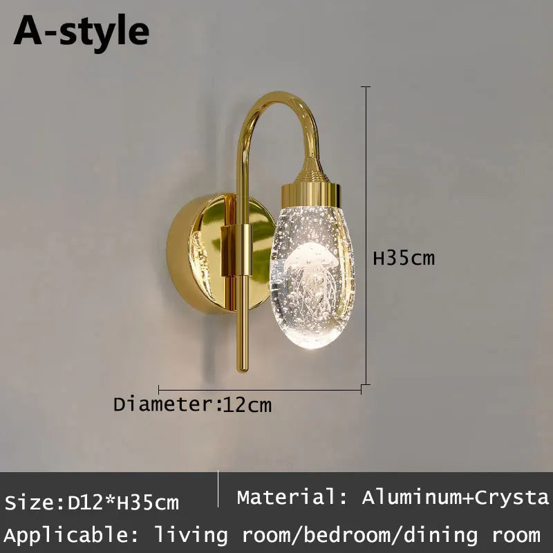 Crystal LED Wall Sconce for Elegant Home Décor