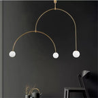 Black & Gold Minimalist Iron Chandelier - Modern Nordic Design Lighting