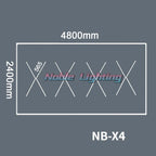 Hexagon LED Garage Ceiling Light for Auto Repair Workshop, Customizable 4.8M Size