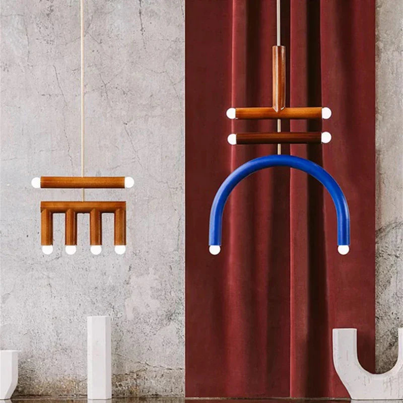 Colorful Metal Chandelier LED Pendant Lamp for Bedroom Parlor Dining Room