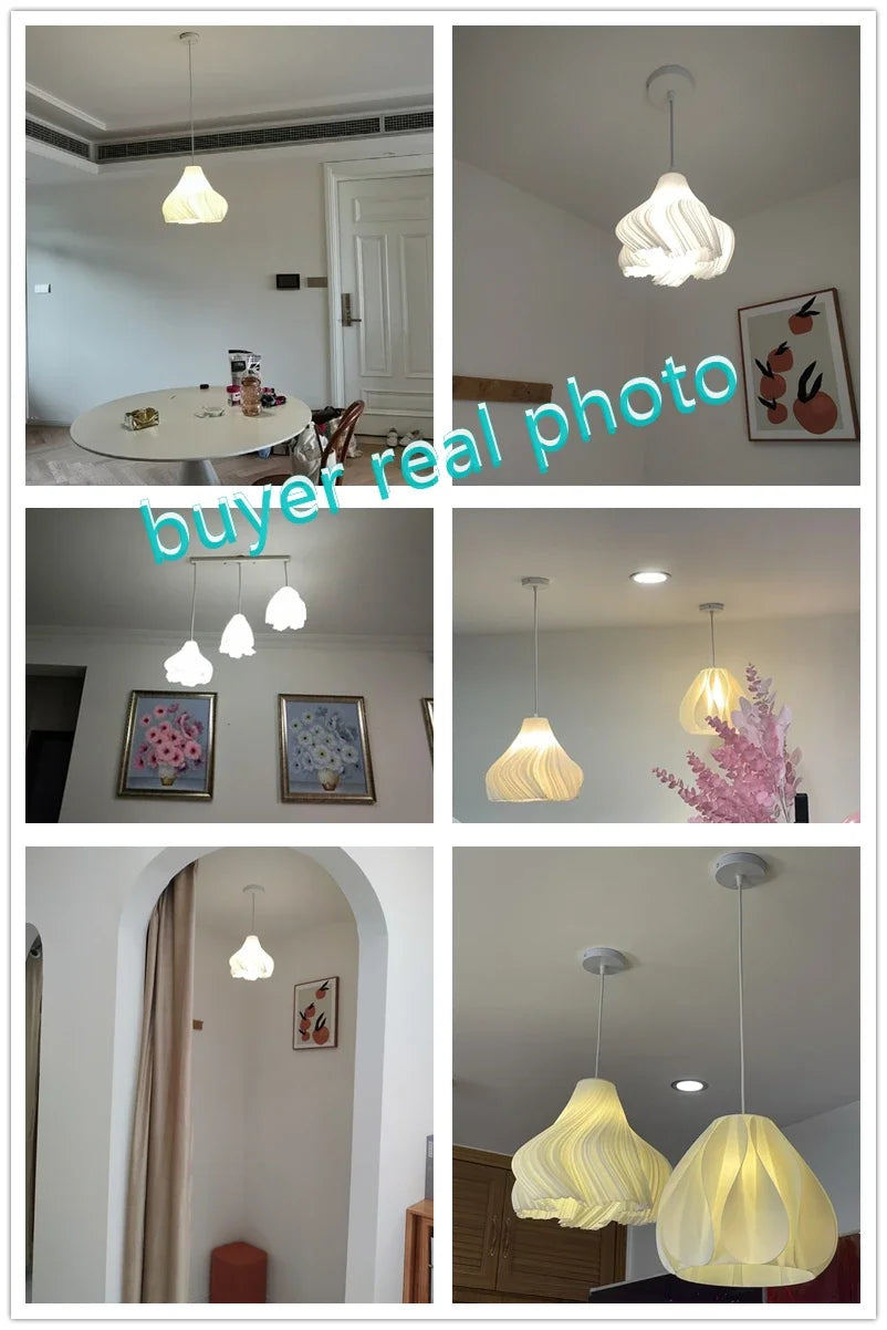 Modern 3D Printed Ceiling Chandelier for Living Room, Bedroom, and Dining Table