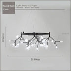 2024 Nordic Firefly LED Chandelier - Ideal for Living Room, Bedroom, Dining Room