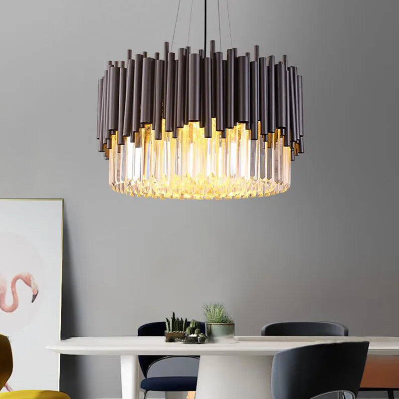 Crystal Chandelier: Modern Luxury Lighting for Elegant Living and Dining Rooms