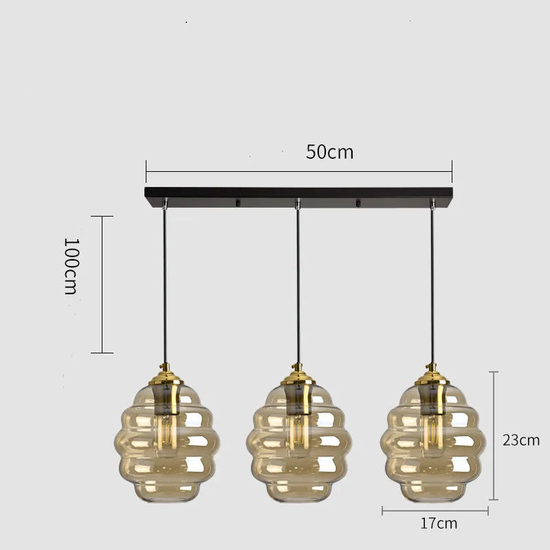 Colorful Glass Ball Pendant Light for Kitchen Dining Bar Home Decor