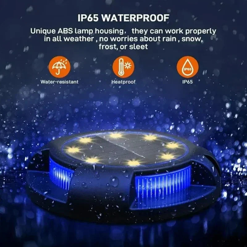 Solar Disk Light Outdoor Garden Spotlight LED Lamp Decor