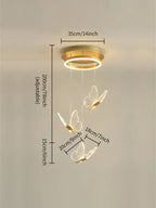 Butterfly LED Chandelier: Modern Acrylic Pendant Lighting for Home Decoration