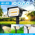 Solar LED Outdoor Spotlights 3 Modes Waterproof for Garden Walkway