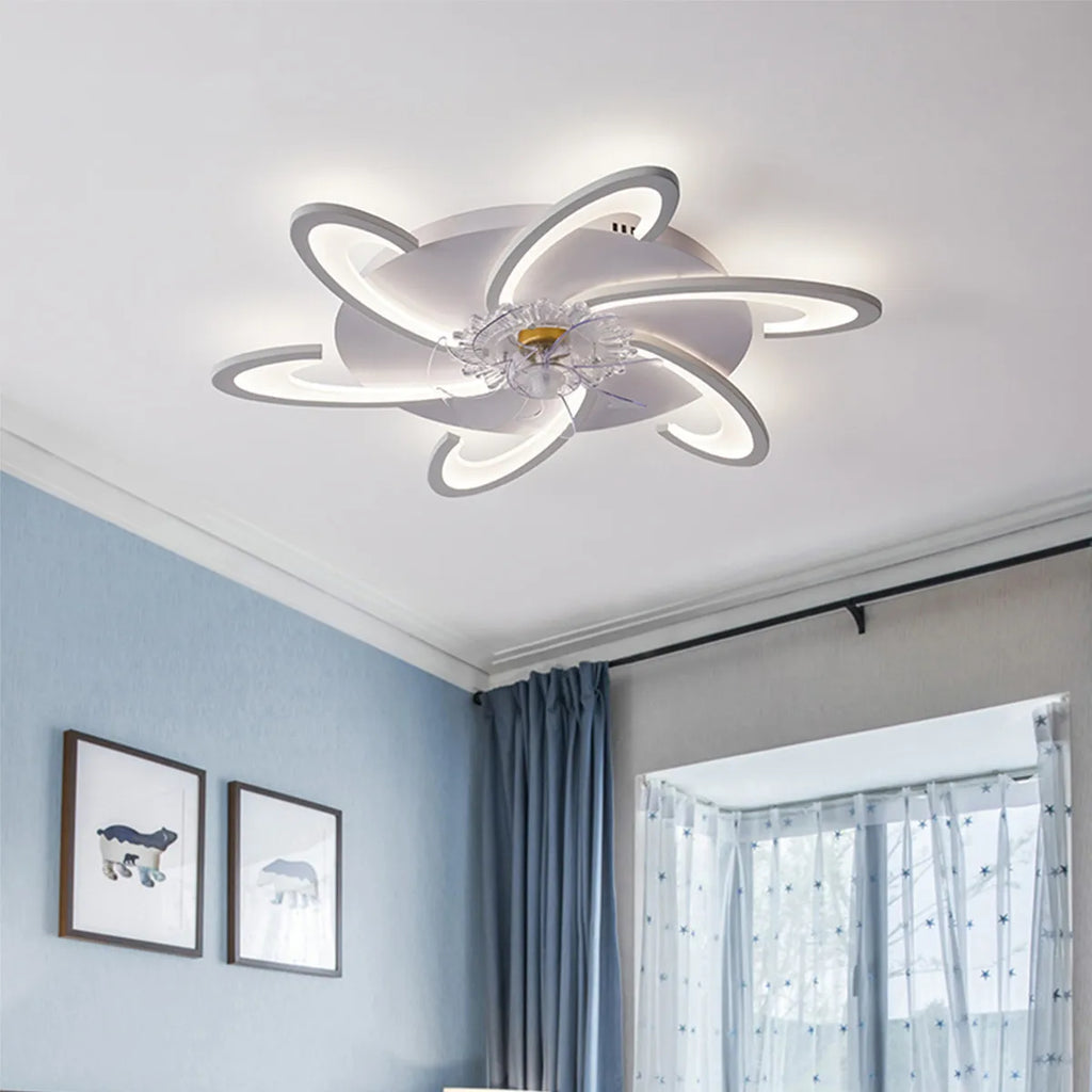 Smart LED Ceiling Fan Light - App Controlled, Silent, Adjustable Speed
