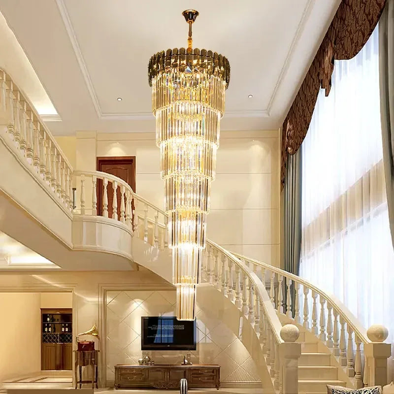 Crystal LED Pendant Chandelier for Modern Home Decor.