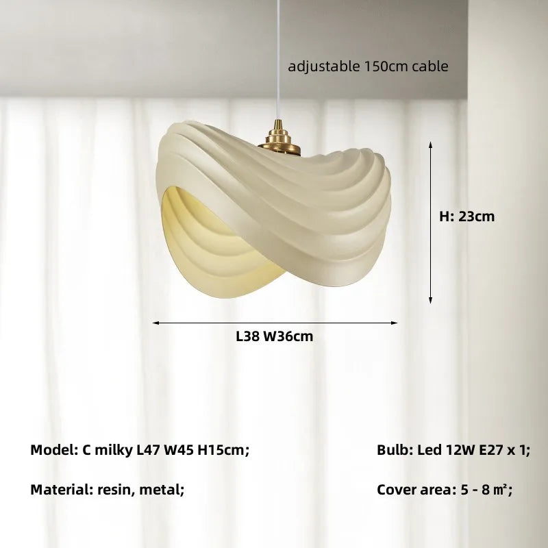 Minimalist Resin Pendant Lights for Dining Room and Bar