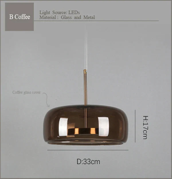 Nordic Glass Chandelier LED Bedroom Lamp - Contemporary Design for Interior Lighting