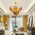 Smoke Grey Glass Ceiling Chandelier - Nordic Modern Indoor Style Lighting