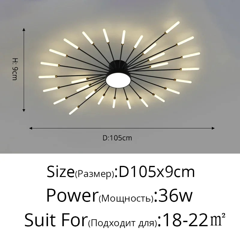 Nordic Gold LED Chandelier Ceiling Lights for Home Lighting