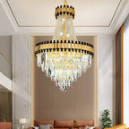 Crystal Chandelier for Duplex Villa Living Room with Intelligent Dimming
