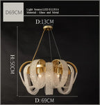 Tassel Crystal Chandelier: High-end LED Lighting for Dining Room & Bedroom