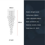 Magnolia Flower G9 LED Chandelier - White Luxury Pendant Light Fixtures