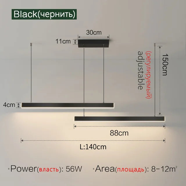 Nordic Line LED Pendant Chandelier for Dining Room & Bar