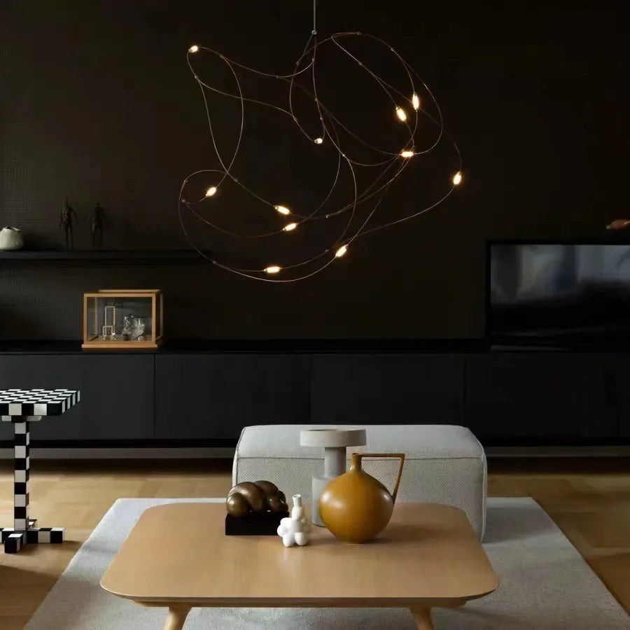 Quasar Chandelier: Nordic Moooi Flock Firefly Designer Lamp for Luxury Spaces