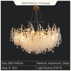 Gold Tree Branch Chandelier: Elegant European Style Pendant Light for Home Decor