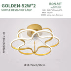 LED Ceiling Fan with Remote Control, Modern Silent Lighting Fixture for Bedroom and Dining Room